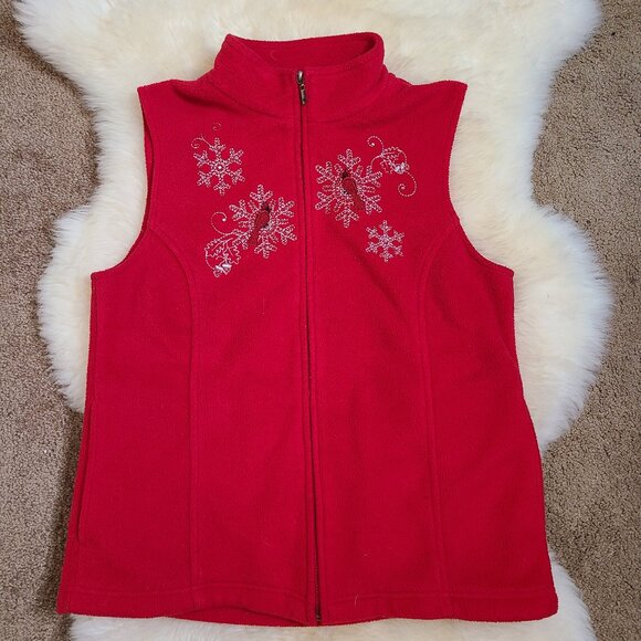 Northern Reflections Fleece Cardinal Vest - Picture 1 of 3